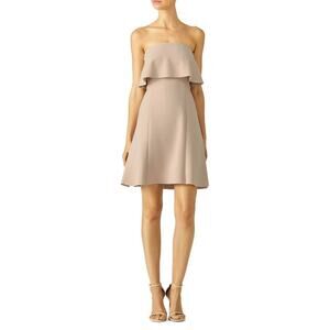 Elizabeth and James Mini Dress 8 Biscuit Pink Hickory Bandeau Strapless Gala